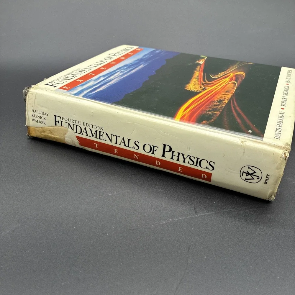 Fundamentals of Physics David Halliday Hardcover Textbook Acceptable Condition